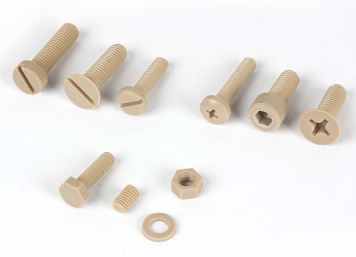 PEEK screws, nuts and washers